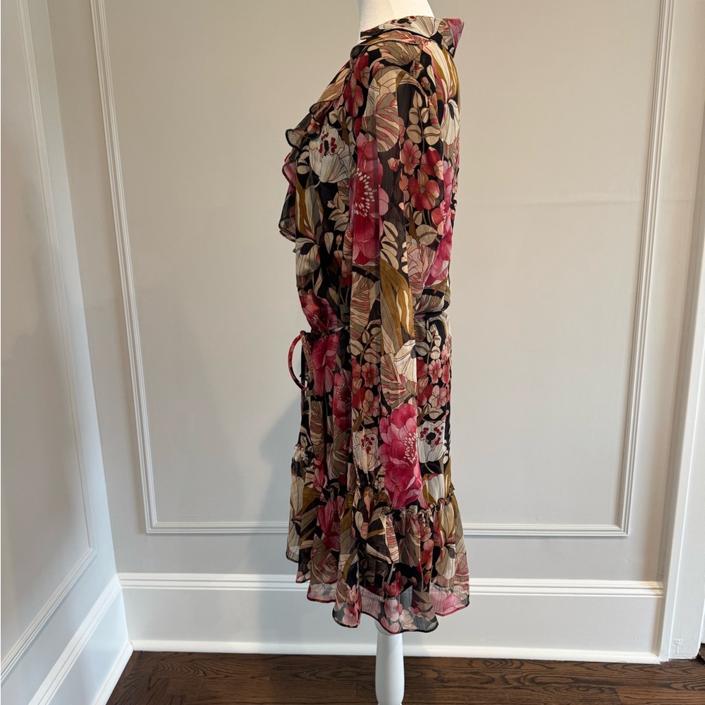 Ted Baker Floral faux wrap Dress with tie - Picture 2 of 3